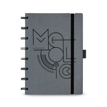 Planner Maxi Systemflex Titanium - Linha Metallic